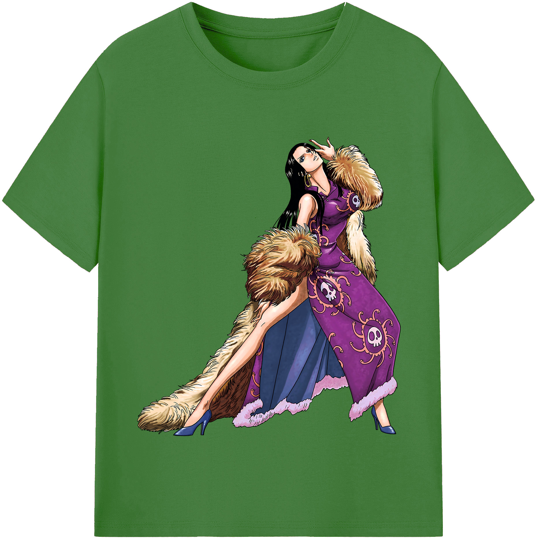 ワンピース ボア・ハンコック ONE PIECE Boa·Hancock レディースカジュアルプリントTシャツ（綿100％）